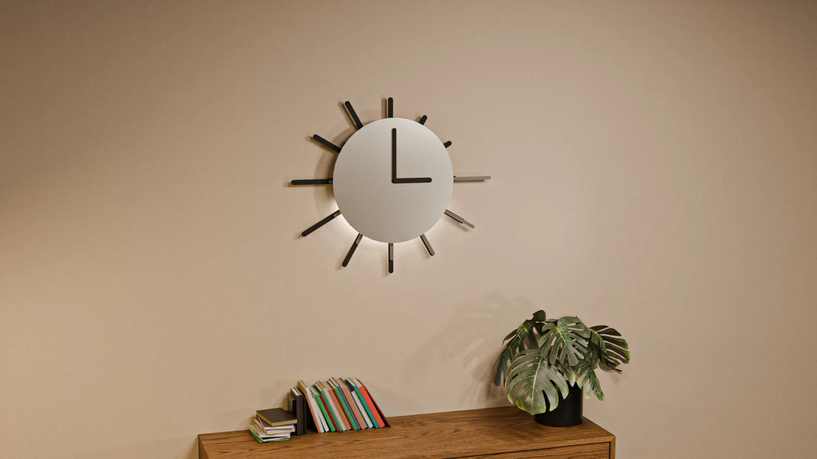 Indikator-Uhr im Wohnzimmer